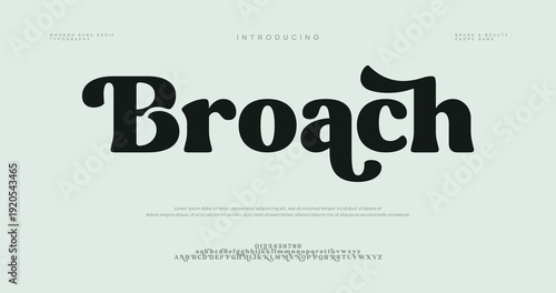Cuadro en lienzo Introducing Broach Font Typeface Design