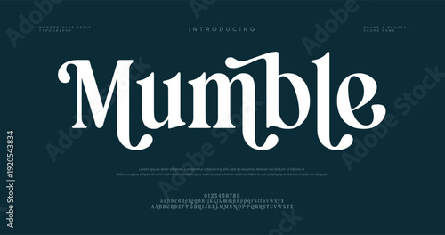 Introducing Mumble Font Style Typography Design