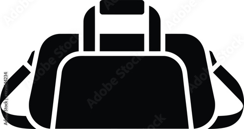 Minimalist travel duffel bag vector icon isolated on white background for tourism lifestyle baggage luggage adventure vacation business trip design
