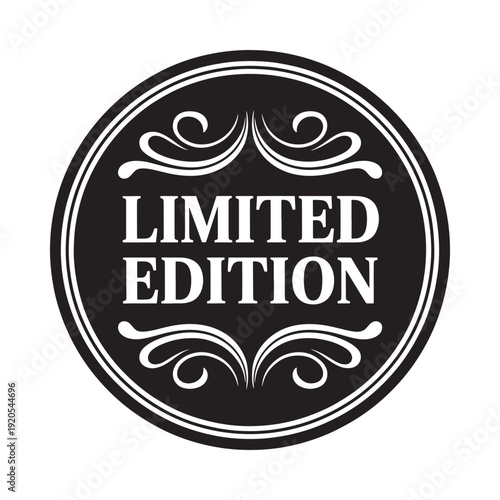 Black and white circular badge displaying the text limited edition