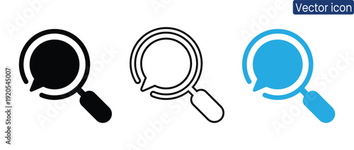 Professional search icons for business and tech applications