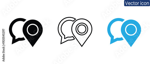 Professional location pin icons for navigation and mapping projects