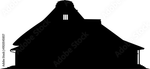 Large domed building silhouette with architectural details