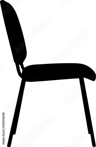 Modern dining chair silhouette side profile furniture