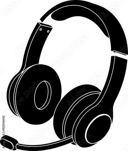 Professional gaming headset with integrated microphone boom