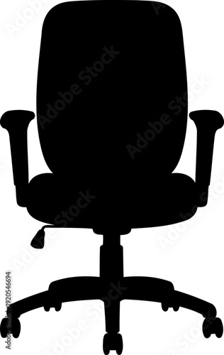 Standard office task chair silhouette shown from a front perspective