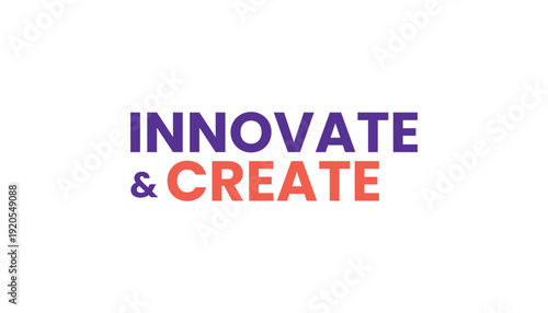 Innovate and create logo on white background