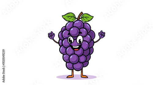 cute grapes are laughing happily