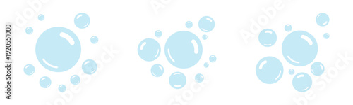 Realistic Soap Bubbles Floating Isolated Transparent Vector Set 