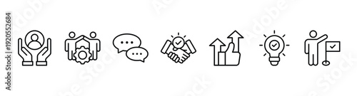 Collaboration banner web icon vector illustration concept for teamwork and working together with icon of support, teamwork, communication, trust, handshake, motivation, inspiration, and success