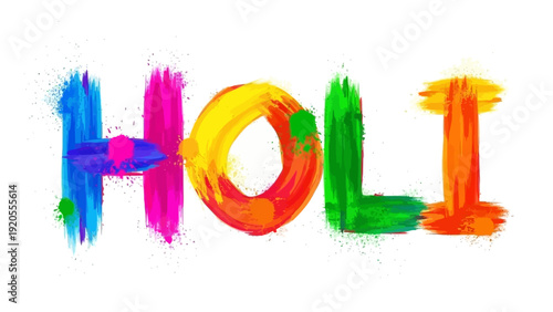 Vibrant Holi festival celebration with colorful powders and joyful atmosphere, people, culture, festival, happiness