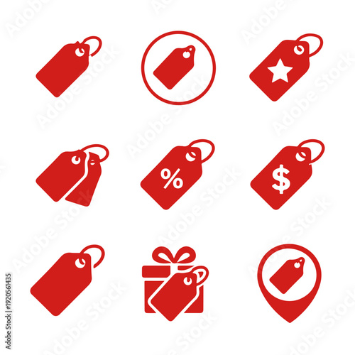 Tags icon set vector isolated
Vector set on a white background