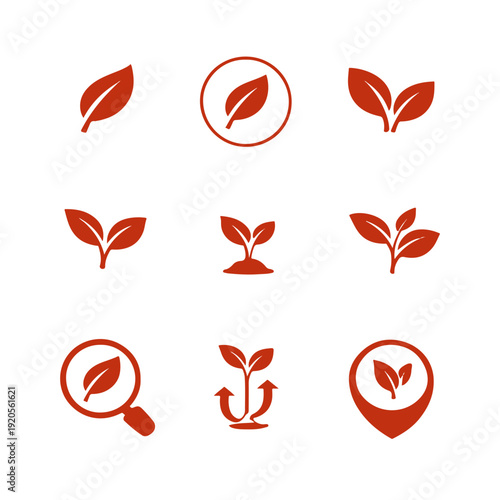 leaf icon set vector isolated
Vector set on a white background