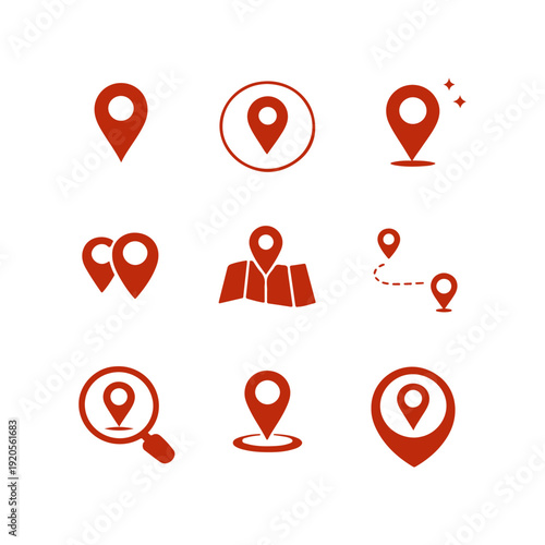 pins icon set vector isolated
Vector set on a white background