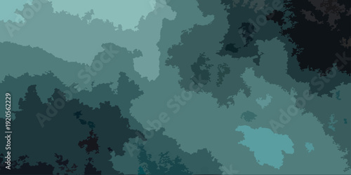 Vector Abstract artistic textured digital art, an aerial view of a stylized dark landscape, inspired by nature's patterns and natural forms, evoking a sense of depth, mystery, and artistic impression.