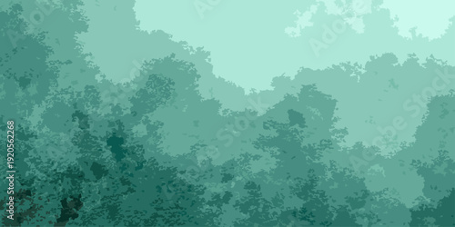 Vector Atmospheric tranquil tree canopies, abstract green landscape depicting natural beauty, serenity, and the essence of the environment, a perfect artistic portrayal of calm