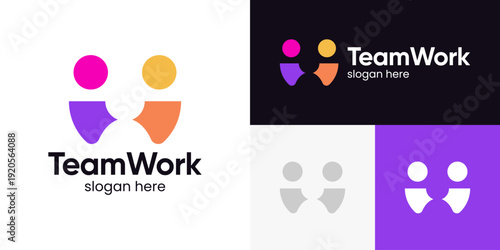 Creative community logo design. People family together human unity logo and team work design graphic vector illustration. Symbol, icon, creative.