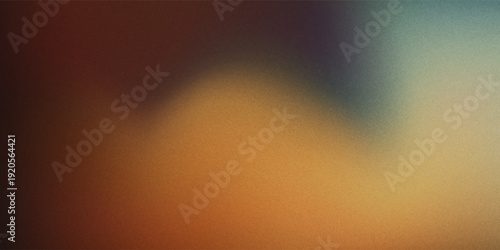 Abstract gradient background with grainy texture featuring blue orange brown and black hues blend together