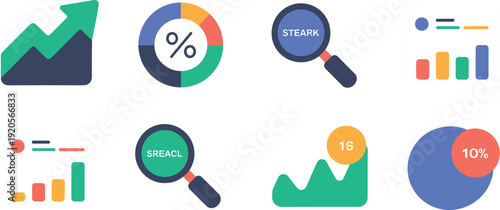 Colorful business analytics and data visualization 10