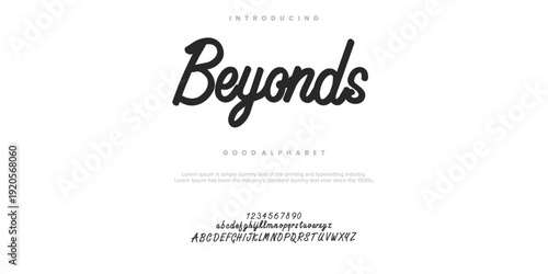 Beyonds Elegant alphabet letters font and number. Classic Lettering Designs vector illustration