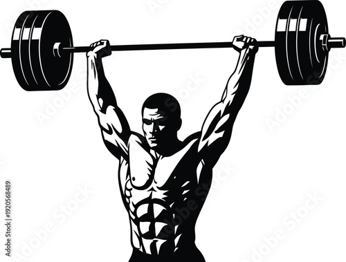 Man lifting heavy weights in a gym setting