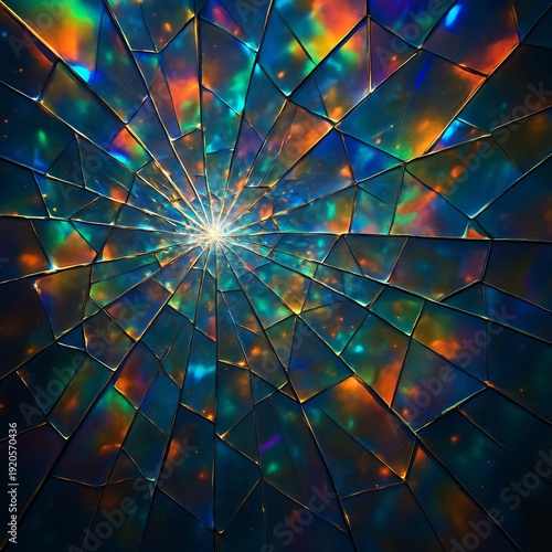 As light shatters upon impact minute splinters of color scatter