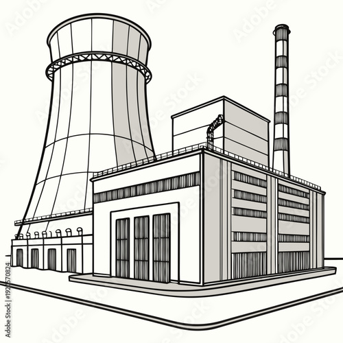 Of a nuclear power plant with cooling tower reactor
