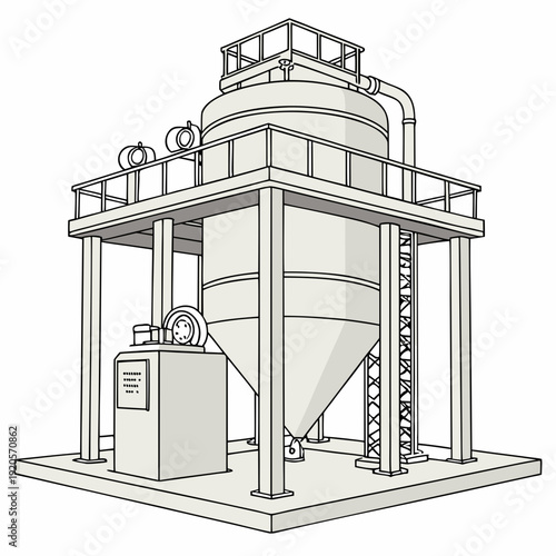 Of industrial reactor with symmetrical layout and control box