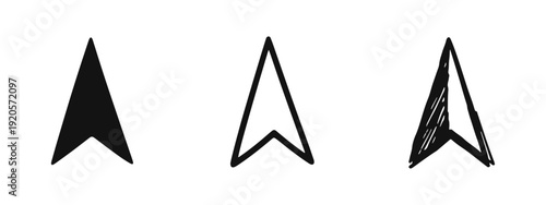 Upward Arrow Pointer Icons Collection: Directional Symbols in Diverse Styles