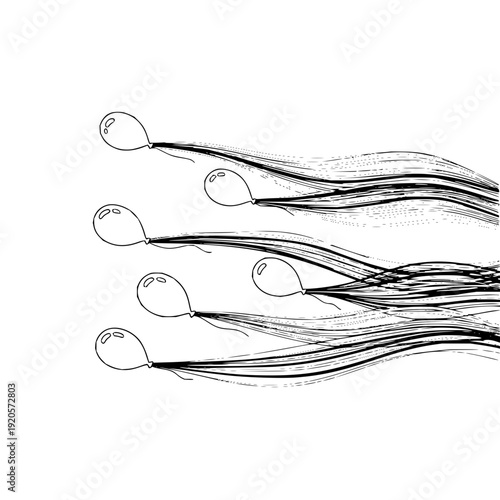 Sperm cells swimming vector illustration on white background spermatozoa biology