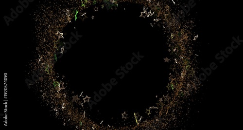 Magical sparkling ring of s...