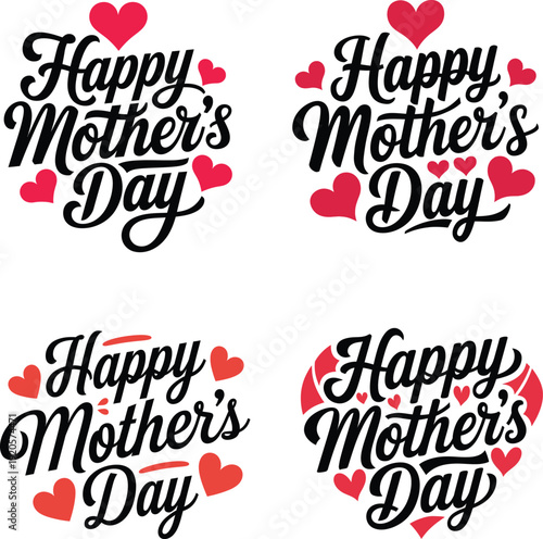 Happy Mother's Day vintage typography lettering vector design