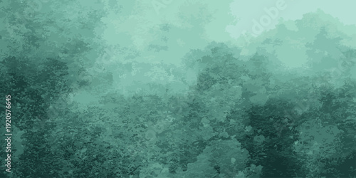 Vector Mysterious misty forest scene with muted color, creating a sense of depth and tranquility, suitable for background. Design