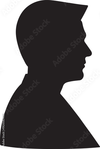 Black silhouette of a doctor wearing a stethoscope profile