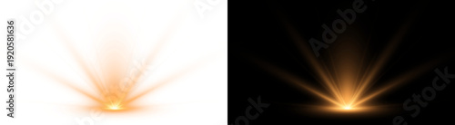 Fotografía PNG image of Abstract orange and yellow light burst graphic displaying radial en