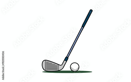 A minimalist illustration of a golf club and ball on a white background (2)_traced