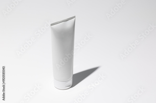 Mockup of a white tube of cream or ointment, pharmacy product
