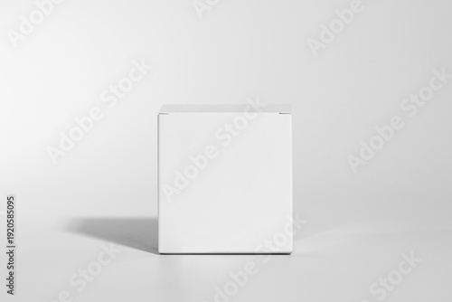 Mockup of a white box of parapharmacy product