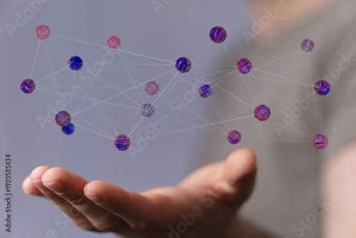 Abstract network of connect...