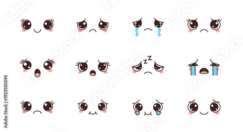 Collection of cartoon eyes expressing various emotions and reactions.