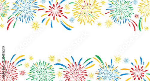 Colorful fireworks display celebrating festive occasion