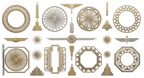 Collection of vintage military medals and insignia with detailed designs