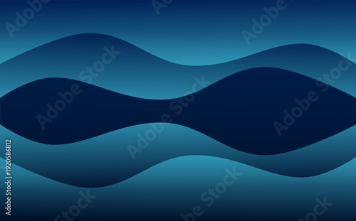 abstract blue wave background, deep blue curves pattern for background and wallpaper
