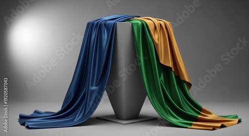 Wallpaper Mural Draped Luxurious Silken Fabric in Jewel Tones Torontodigital.ca