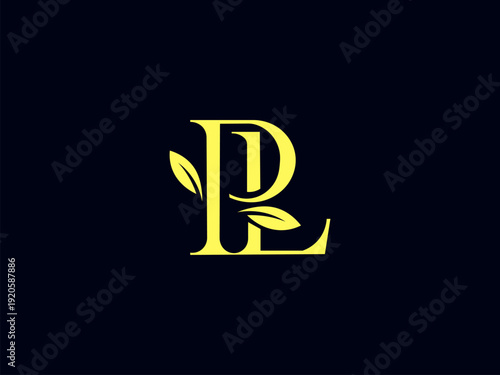 Thin serif font in modern-style logo design icon Pl