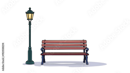 beautiful garden lights and benches