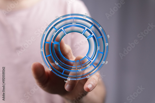 A person's hand interacting...