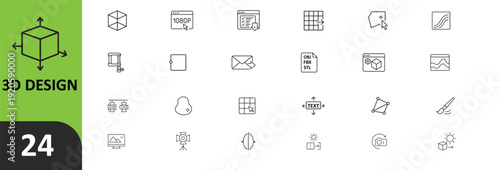 Motion graphics icon set