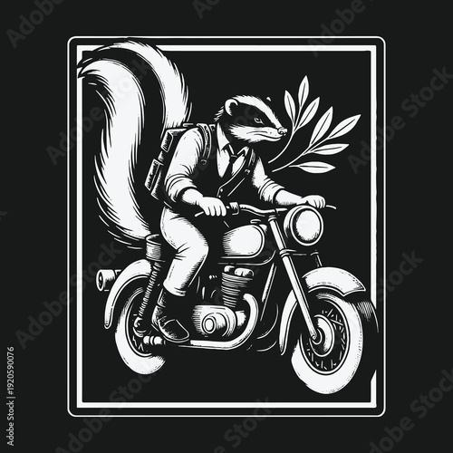 Skunks Motorcycle Adventure: A Whimsical Ride Through the Wild.