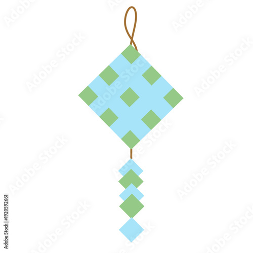 Kite shaped ketupat illustration 